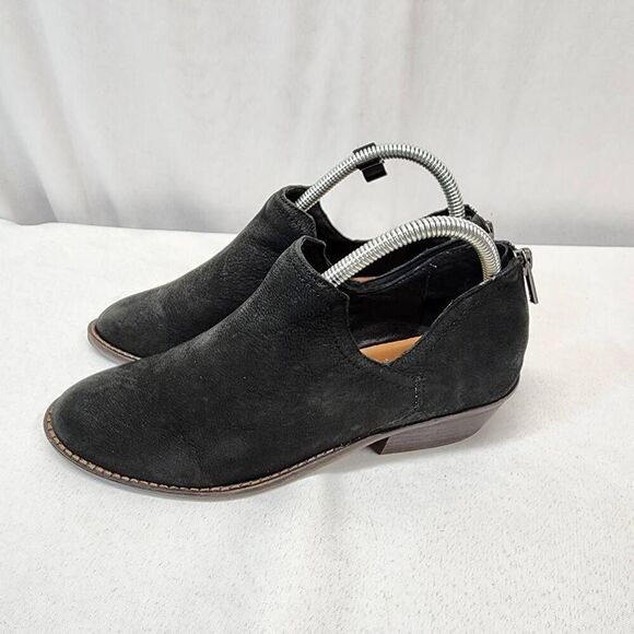 Lucky Brand Women's 7.5 Fenley Ankle Bootie Black Suede Boho - Picture 4 of 9